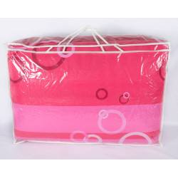 Олекотена Завивка от 100% памучна материя - Розово  